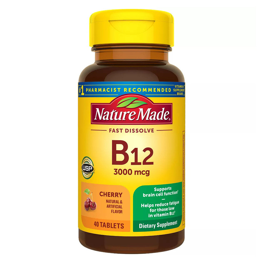 Nature Made Vitamin B-12 3000 Mcg Sublingual Lozenges, Cherry - 40 Ea